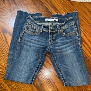 Tim Haul Women’s Lowrise Bootcut Jeans. Cut offs